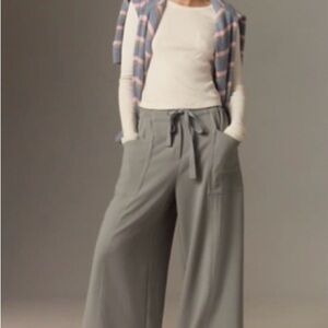 Maeve Gray Wide-Leg Pants